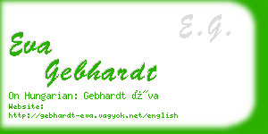 eva gebhardt business card